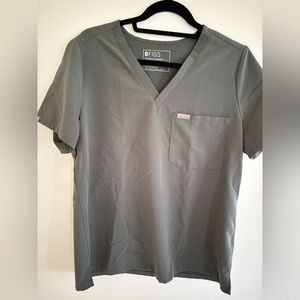 FIGS Charcoal V-Neck Scrub Top